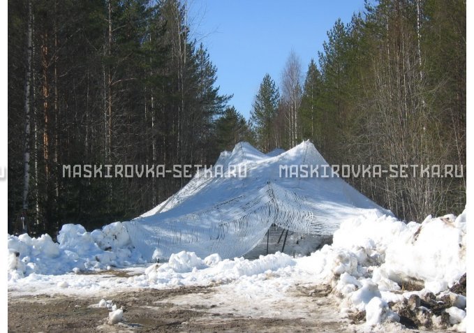 Маскировочная сеть Снег 3х6 м без антипирена – купить по цене 4400 руб. в интернет-магазине в городе Екатеринбург картинка 3
