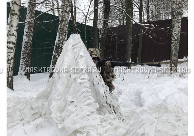 Маскировочная сеть Снег 3х6 м без антипирена – купить по цене 4400 руб. в интернет-магазине в городе Екатеринбург картинка 2